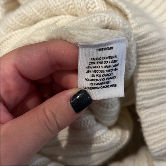 Derek Lam 10 Crosby Cold Shoulder Ribbed Knit Sweater in Ivory - Picture 4 of 6